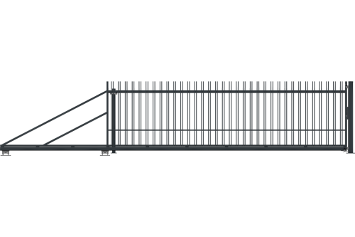 Brama przesuwna 150x500 cm lewa, ogrodzenie Alabama