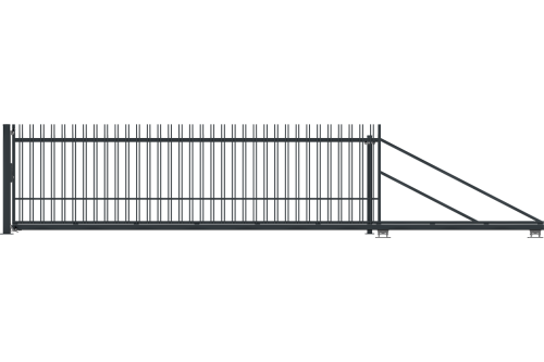 Brama przesuwna 150x500 cm prawa, ogrodzenie Alabama