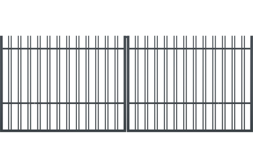 Brama dwuskrzydłowa 4m - ogrodzenie Alabama