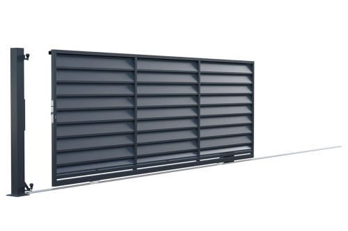 Brama przesuwna bez przeciwwagi prawa - ogrodzenie Mistral