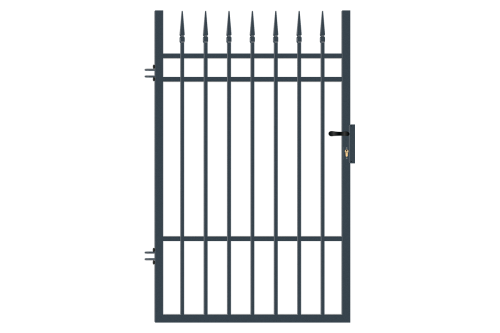 Furtka lewa z elektrozaczepem, ogrodzenie Portland.jpg