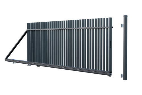 Brama przesuwna lewa - ogrodzenie Lotos