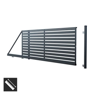 Brama przesuwna na wymiar, ogrodzenie Szafir XL