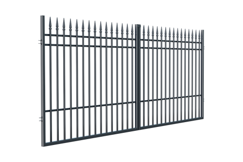 Brama dwuskrzydłowa 4 m, ogrodzenie Portland