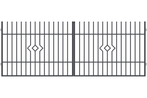 Brama dwuskrzydłowa 3 m - ogrodzenie Lila