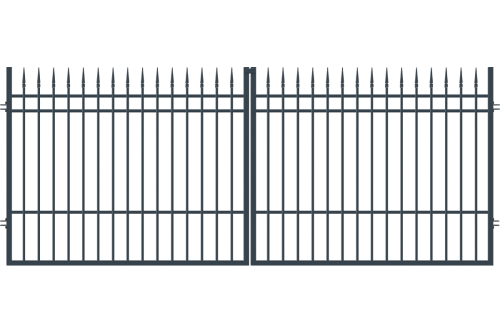Brama dwuskrzydłowa 4 m, ogrodzenie Portland
