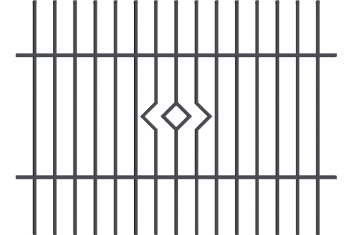 Przęsło 145 cm - ogrodzenie Lila